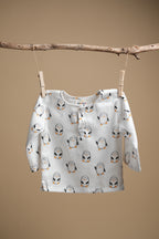 Cute Penguin Print Kurta Set