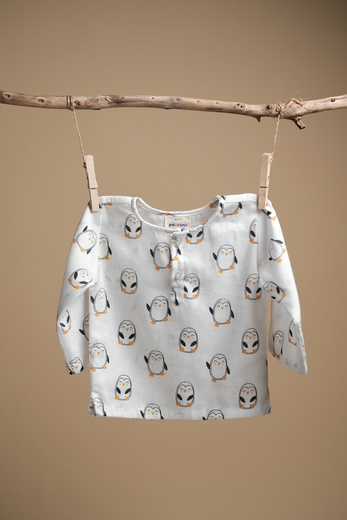 Cute Penguin Print Kurta Set