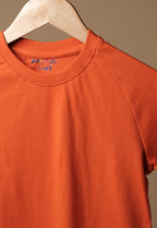 Bright & Cheerful Kids Orange Cross shoulder T-Shirt