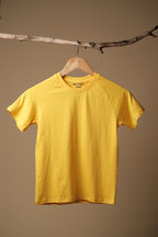 Blissful & Cheerful Kids Yellow Cross shoulder T-Shirt